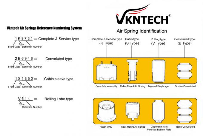 Pièces de rechange de camion des systèmes de la suspension du kit 4810NP03 2st Penumatic de suspension de sac d'air 1R13-039 pour l'Européen W01-358-9121