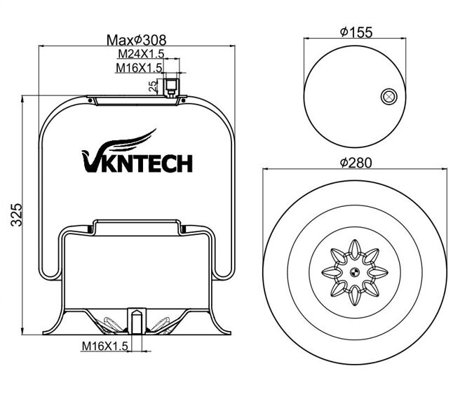 TRUCK  AIR SPRING FOR MERCEDES BENZ A 974.320.04.17 A 946.320.04.17  Contitech 4757NP09  Dunlop D13T02  Goodyear 9520  CF Gomma 1VSC30026 206786 REPLACED BY VKNTECH 1K4757-3