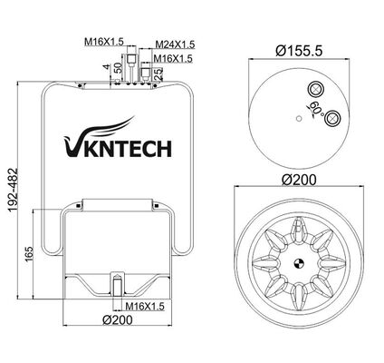 Le véhicule est équipé d'un moteur à air comprimé.320.50.21 Contitech 4390NP22 Remplacement par VKNTECH 1K4122 MERCEDES BENZ AIR SPRING ATROS MP2 MERCEDES BENZ A 942.320.50.21 Contitech 4390NP22