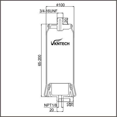 RESSORT PNEUMATIQUE DE CABINE MACK 227QS42M 25165143 PAI FAS-5059 GOODYEAR 1S4-173 REMPLACÉ PAR VKNTECH 1S4173