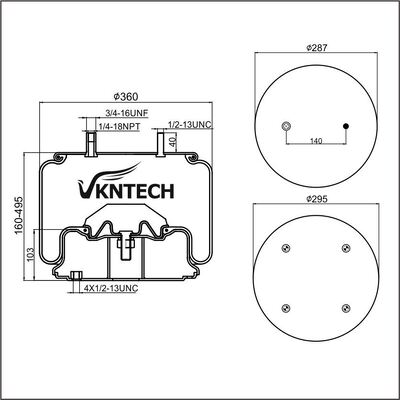 RESSORT PNEUMATIQUE DE REMORQUE SAF 3.229.0030.00 Contitech 912NP01 Firestone W01-M58-8502 1T19F-14/L-14 REMPLACER PAR VKNTECH 1K8502
