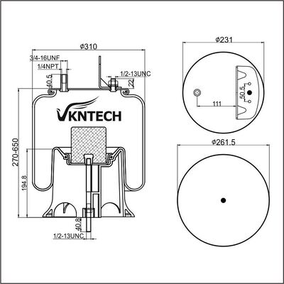 RESSORT PNEUMATIQUE Firestone W01-358-9473 1T15V-8 Goodyear 1R12-586 566243038 REMPLACEMENT PAR VKNTECH 1K9473