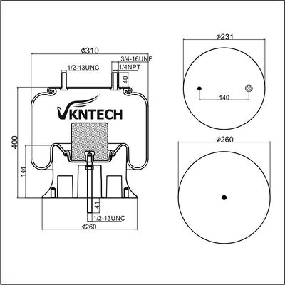 RESSORT PNEUMATIQUE Watson & Chalin AS-0061 Firestone W01-358-9243 Goodyear 1R12-480 REMPLACÉ PAR VKNTECH 1K9243