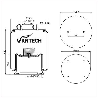 RESSORT PNEUMATIQUE DE REMORQUE Contitech 4811N03 11 10.5-21 A 313 Firestone W01-358-8792 W01-358-9122 1T19L-11/F-11 Goodyear 1R13-038 1R13-048 1R14-045 Taurus KR622-9122 remplacé par VKNTECH 1K9122